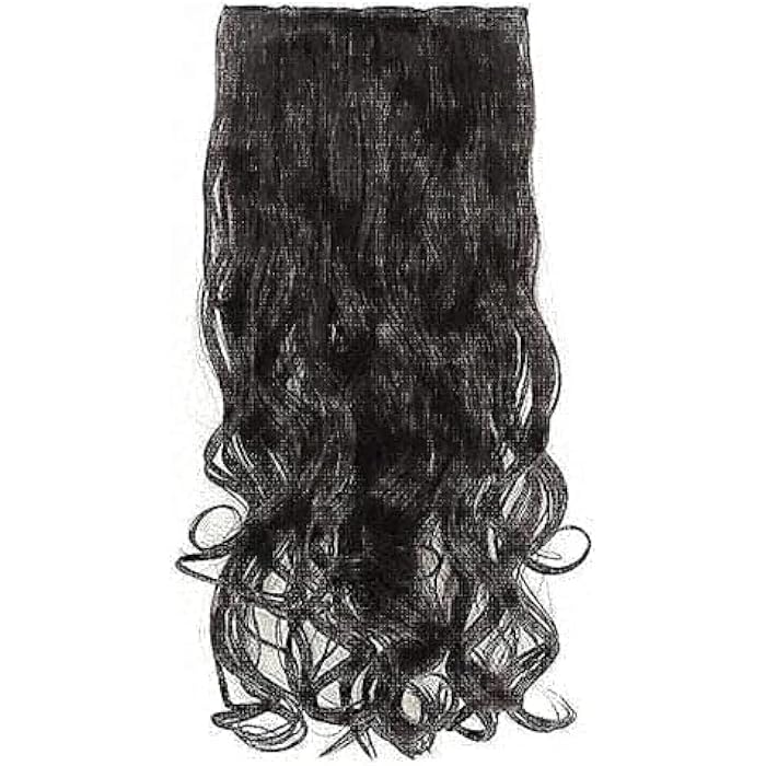 DILLARDS Fashion Fluffy Long Curly Hair Extension Black Brown Xbjf006-1 (B08Ynsf71H) - Image 2